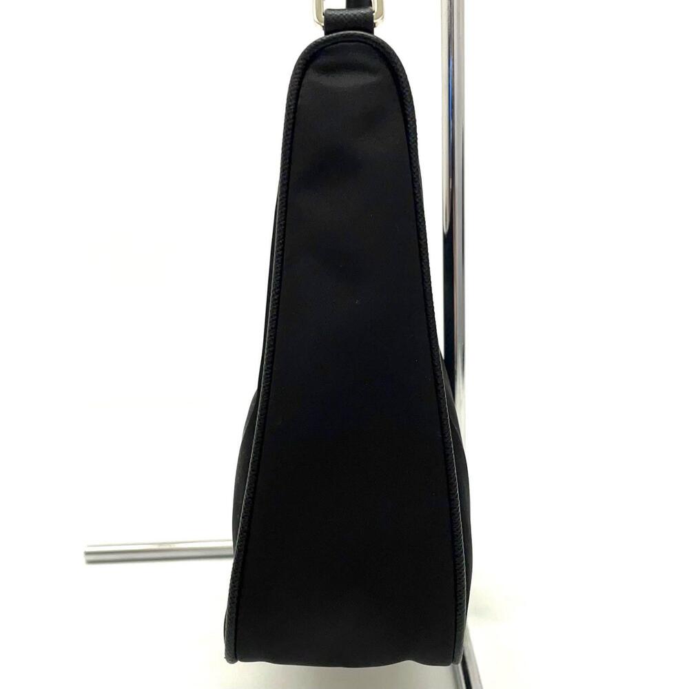 Prada Tessuto Triangle Plate Accessory Pouch Black - Picture 4 of 12